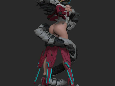 Cyborg Boa Hancock Cyberpunk 3D Figures Ready to Print Model do druku 3D