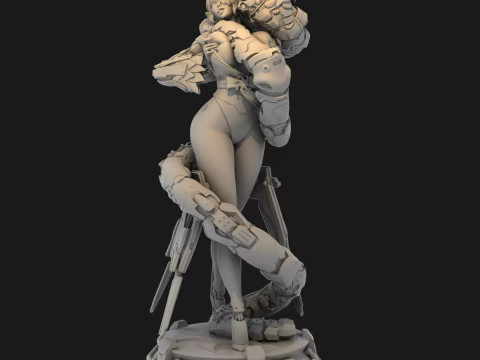 Cyborg Boa Hancock Cyberpunk 3D Figures Ready to Print Model do druku 3D
