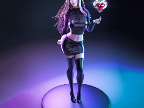 Ahri - The Baddest 3D Figures Ready to Print 3D Принт Модель
