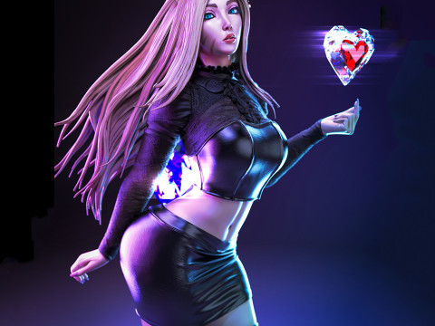 Ahri - The Baddest 3D Figures Ready to Print 3D Принт Модель