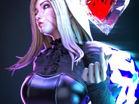 Ahri - The Baddest 3D Figures Ready to Print 3D Принт Модель