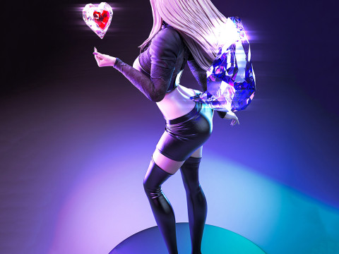 Ahri - The Baddest 3D Figures Ready to Print 3D Принт Модель