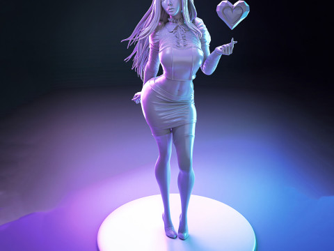 Ahri - The Baddest 3D Figures Ready to Print 3D Принт Модель