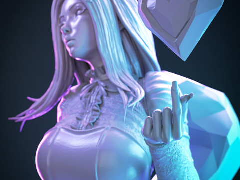 Ahri - The Baddest 3D Figures Ready to Print 3D Принт Модель