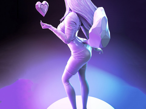 Ahri - The Baddest 3D Figures Ready to Print 3D Принт Модель