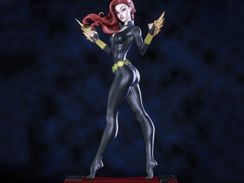 Black Widow Figurines Ready to Print 3D Принт Модель
