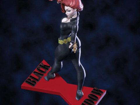 Black Widow Figurines Ready to Print Model do druku 3D