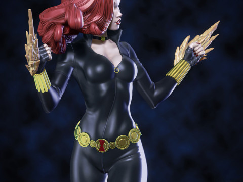 Black Widow Figurines Ready to Print Model do druku 3D