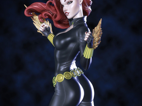Black Widow Figurines Ready to Print Model do druku 3D