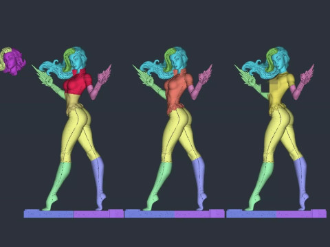 Black Widow Figurines Ready to Print Model do druku 3D