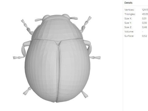 Ladybug Animal Ready to Print 3Dモデル