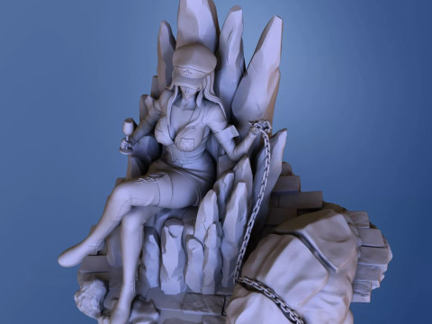Esdeath Anime Girl Figurines Ready to Print 3Dプリントモデル