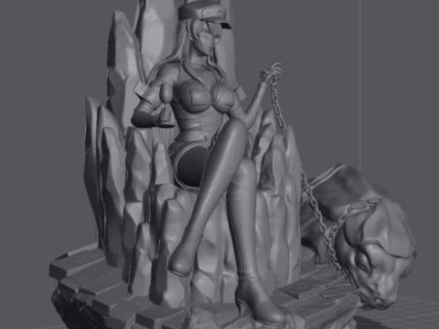 Esdeath Anime Girl Figurines Ready to Print 3Dプリントモデル