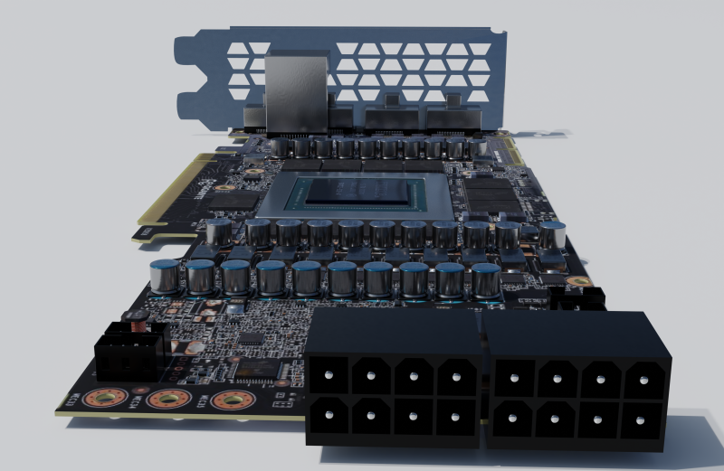 RTX 3090 graphics card Modelo 3D .c4d .max .obj .3ds .fbx .stl .blend 