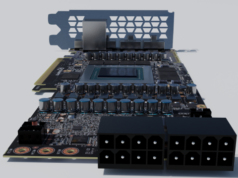 RTX 3090 graphics card 3D-Modell