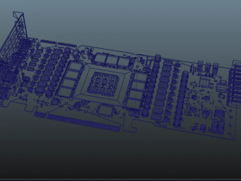 RTX 3090 graphics card 3D Model