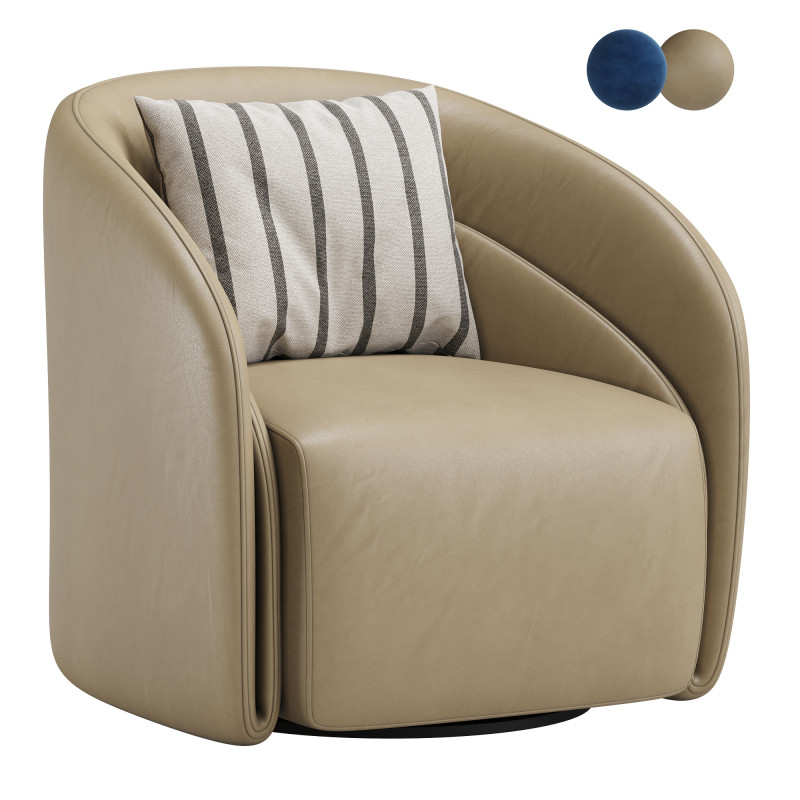 Botao Armchair by Natuzzi Model 3D .c4d .max .obj .3ds .fbx .stl .blend 