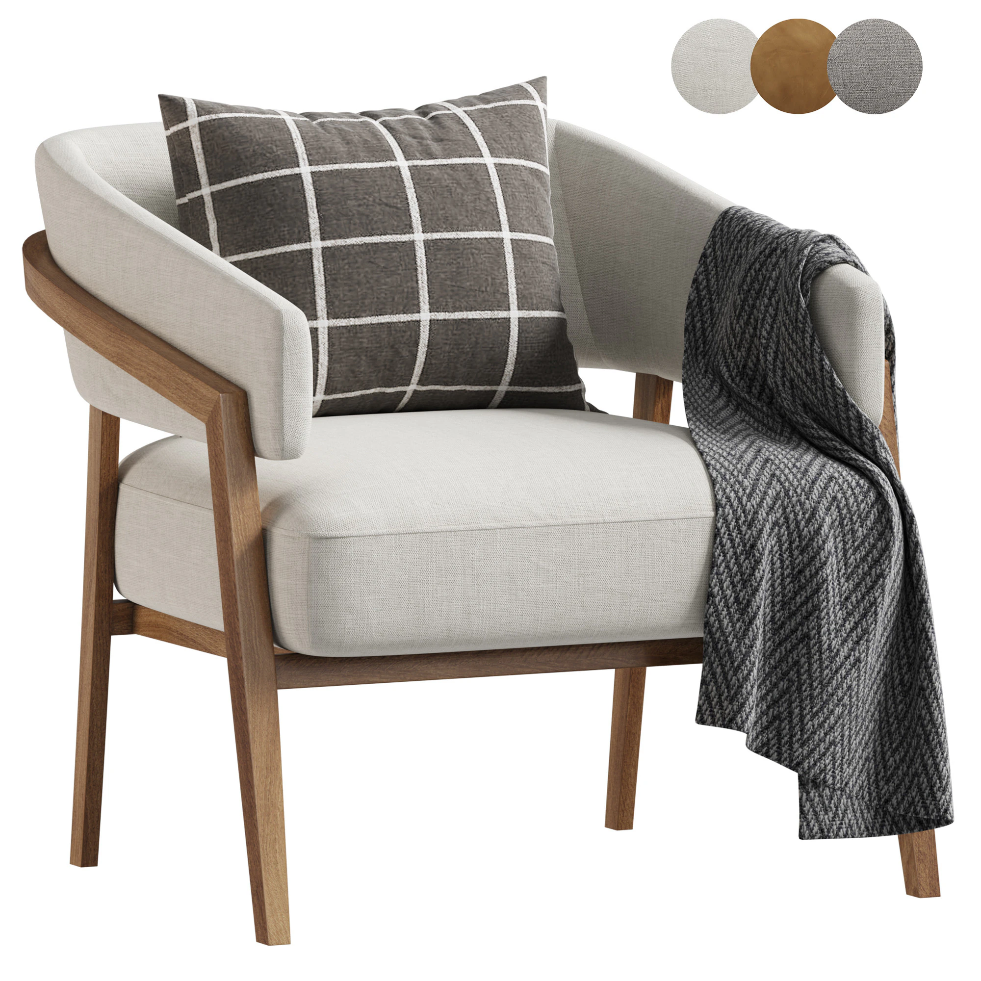 Altra Armchair 3D Model .c4d .max .obj .3ds .fbx .stl .blend 