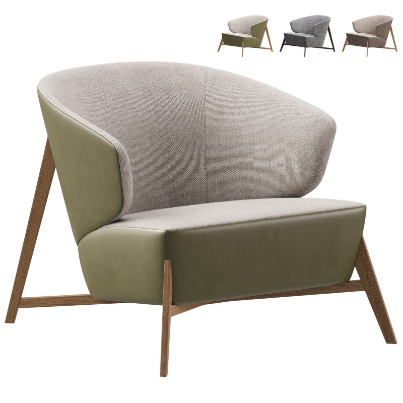 ARSENALE LC1 Armchair 3D 模型 .c4d .max .obj .3ds .fbx .stl .blend 
