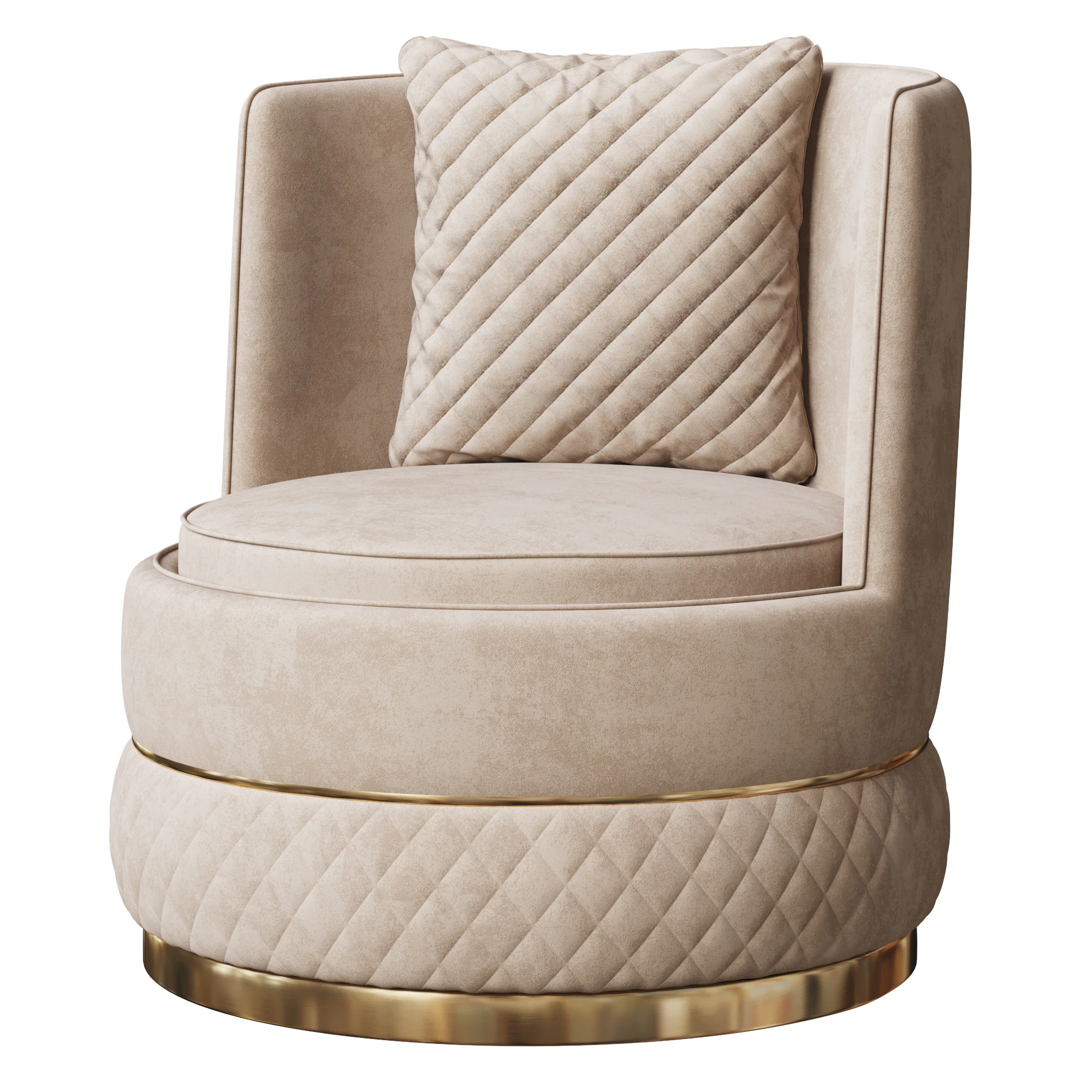 Contes Swivel Armchair 3D Model .c4d .max .obj .3ds .fbx .stl .blend 