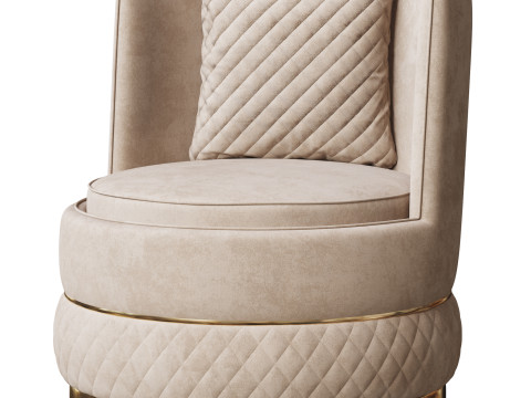 Contes Swivel Armchair 3D Model