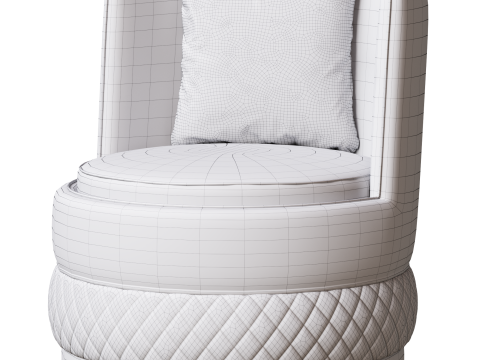Contes Swivel Armchair 3D 模型