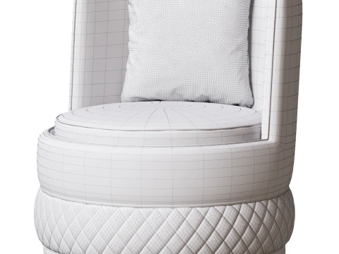 Contes Swivel Armchair 3D Model