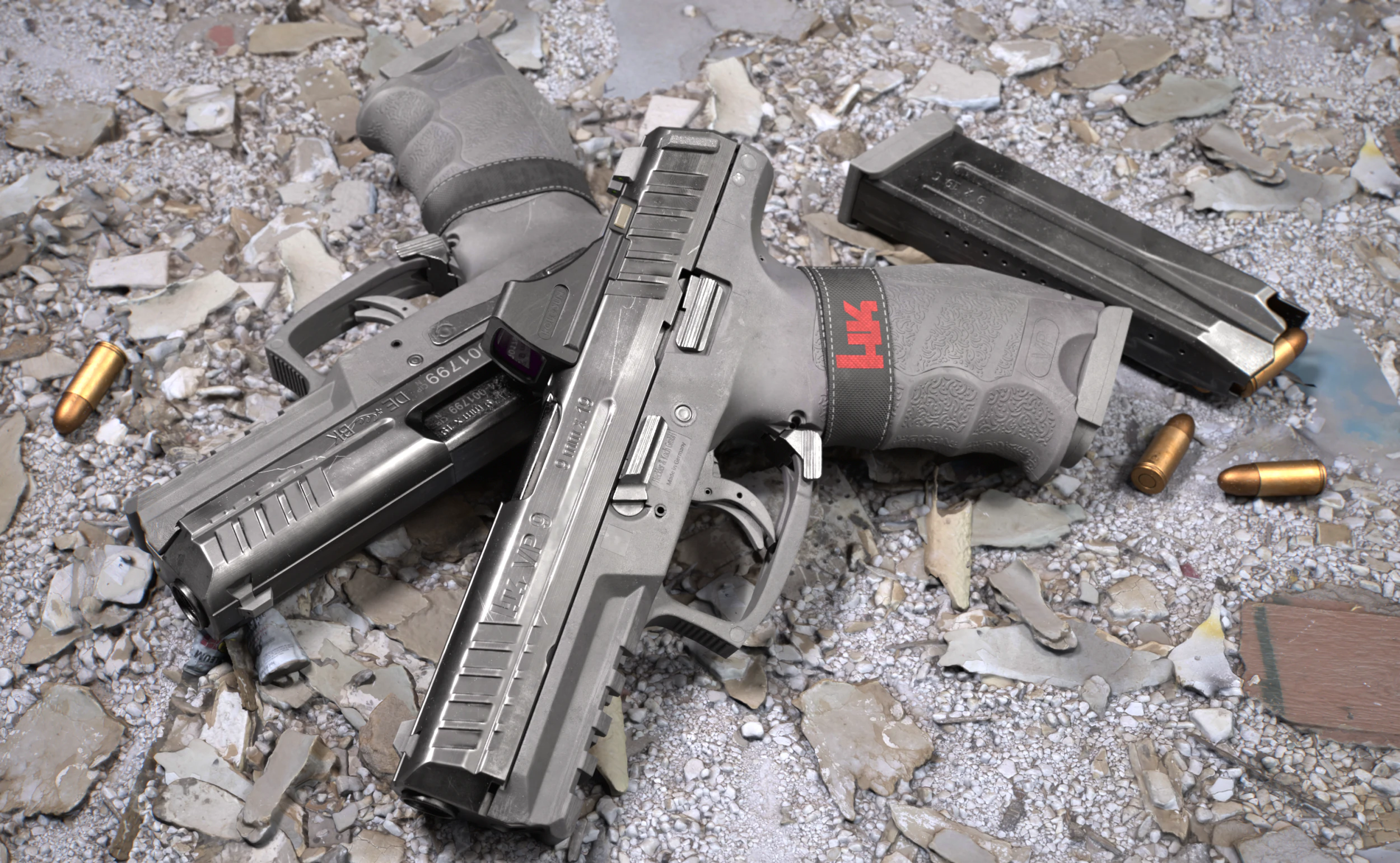 Pistola Heckler Koch VP9 low-poly Low-poly Modello 3D .c4d .max .obj .3ds .fbx .stl .blend