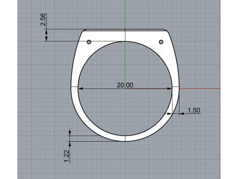 Mens signet ring with 3mm stones 3D Print Model