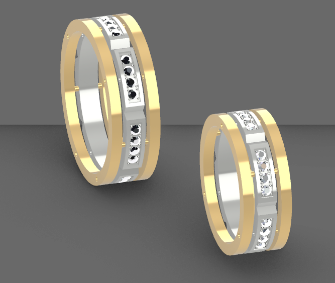 Wedding rings Modèles 3D en vedette .c4d .max .obj .3ds .fbx .stl .blend