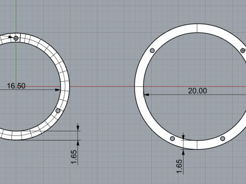 Обручальные кольца 3D Принт Модель