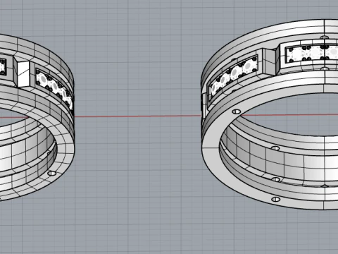 Обручальные кольца 3D Принт Модель