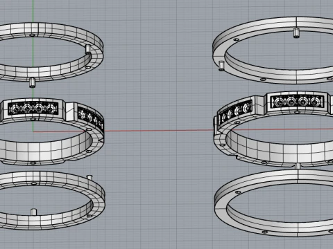 Обручальные кольца 3D Принт Модель