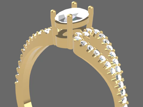 Earrings and ring Beautiful set heart 3D Print Model