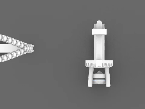 Earrings and ring Beautiful set heart 3D Print Model