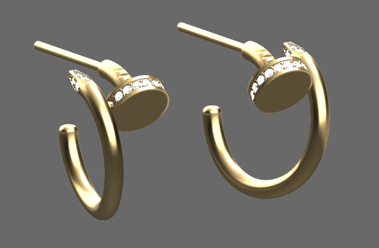 Beautiful and fashionable earrings Modelo de Impressão 3D .c4d .max .obj .3ds .fbx .stl .blend