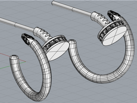 Beautiful and fashionable earrings 3D Print Model