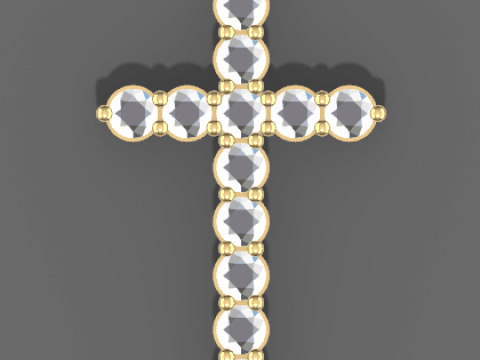 Cross with diamonds 3D Baskı Modeli