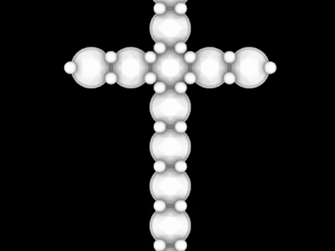 Cross with diamonds 3D Print Model