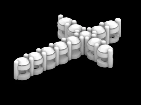 Cross with diamonds 3D Print Model