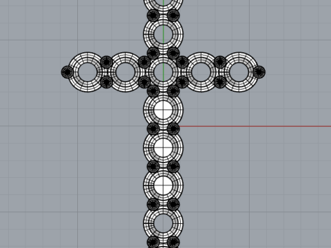 Cross with diamonds 3D Baskı Modeli