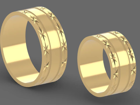 Wedding rings 3D Print Model