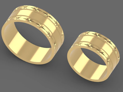Wedding rings 3D Print Model