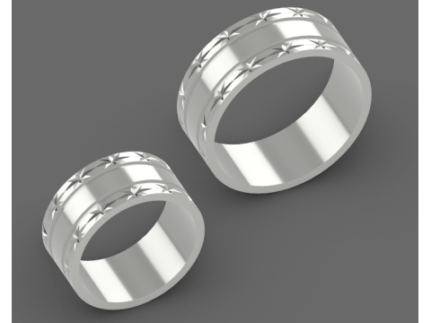 Wedding rings 3D Print Model