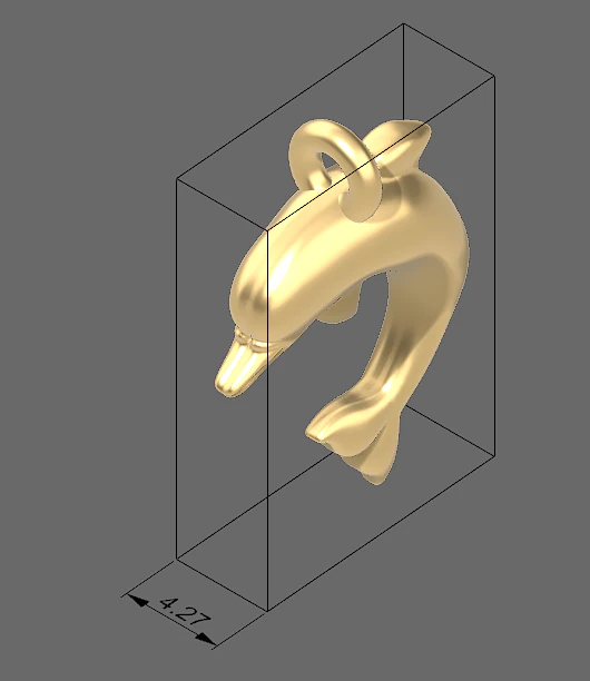 Dolphin pendant 3D Model .c4d .max .obj .3ds .fbx .stl .blend 