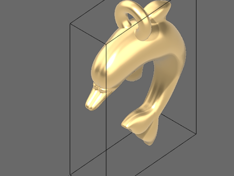 Pendentif dauphin Modèle 3D
