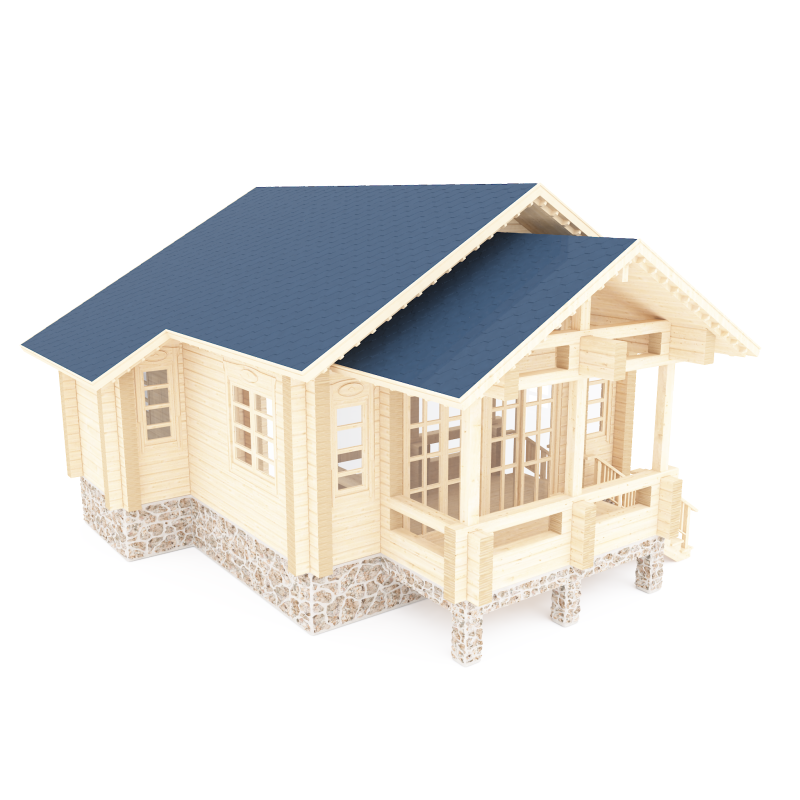 Wooden House 3D मॉडल .c4d .max .obj .3ds .fbx .stl .blend