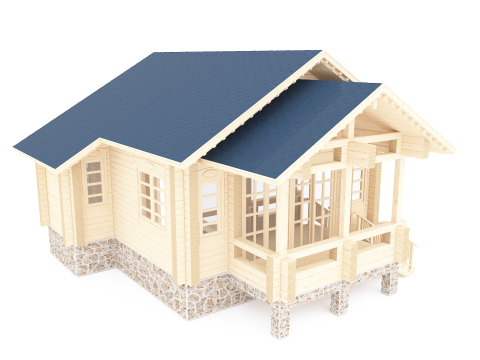 Wooden House 3D Model