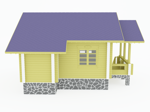 Wooden House 3D मॉडल