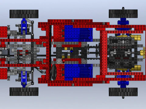 Lego Technic Car 3D Print Model
